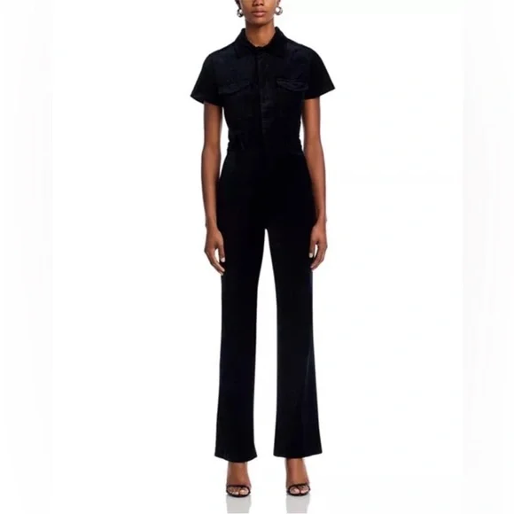 Good American NWT Medium Fit for Success Velvet Bootcut Jumpsuit New - Picture 8 of 10